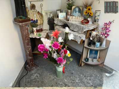 Icone che sono andate aumentando sempre pi� grazie al contributo dei residenti. Molte delle statue, dei rosari e dei crocifissi sono infatti omaggio di fedeli che abitano in zona 